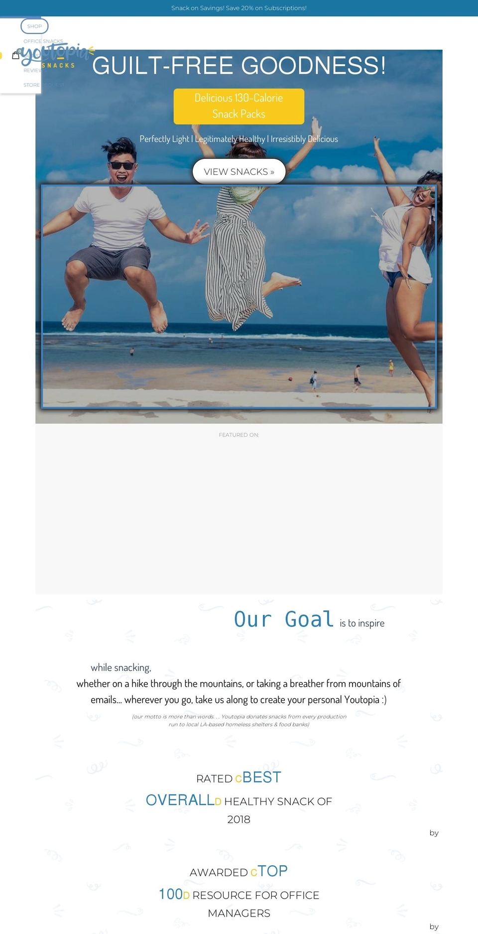 youtopiasnacks.com — Shopify storefront screenshot
