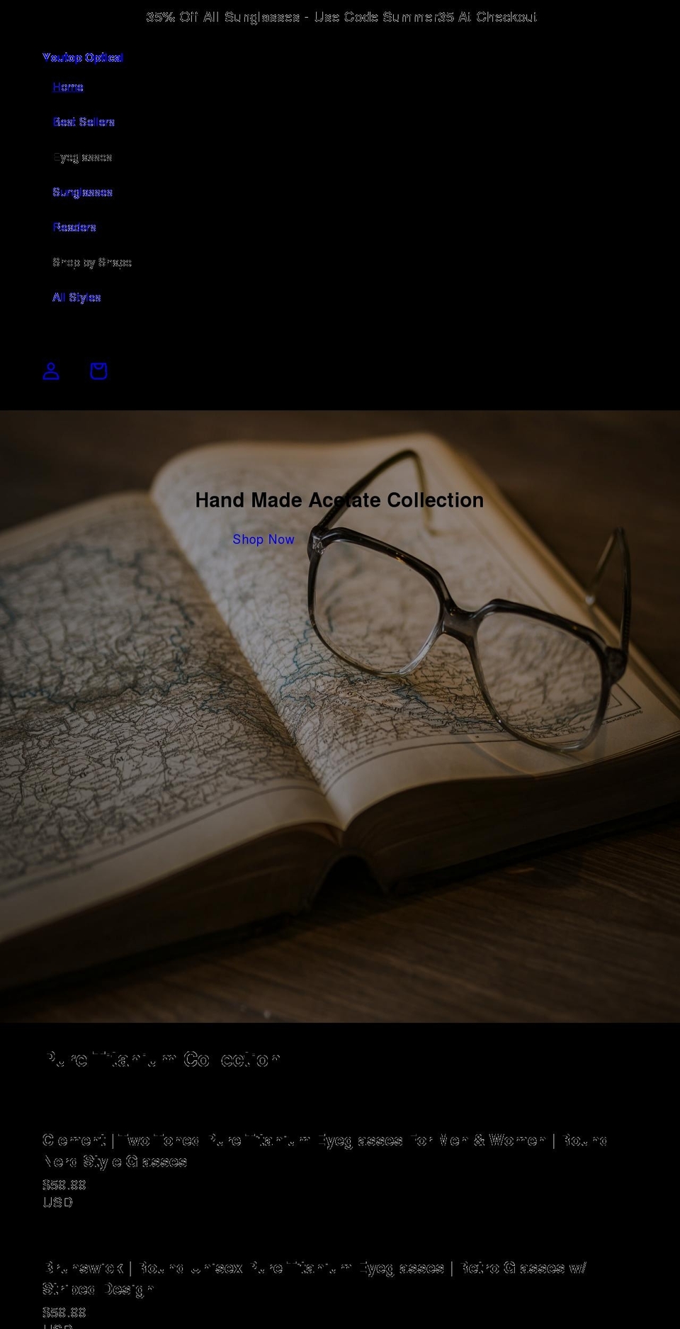 youtopoptical.com shopify website screenshot