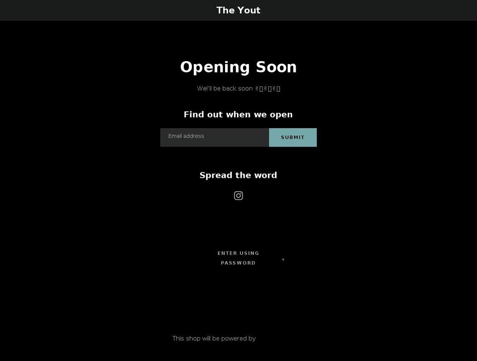 youtsupply.net shopify website screenshot