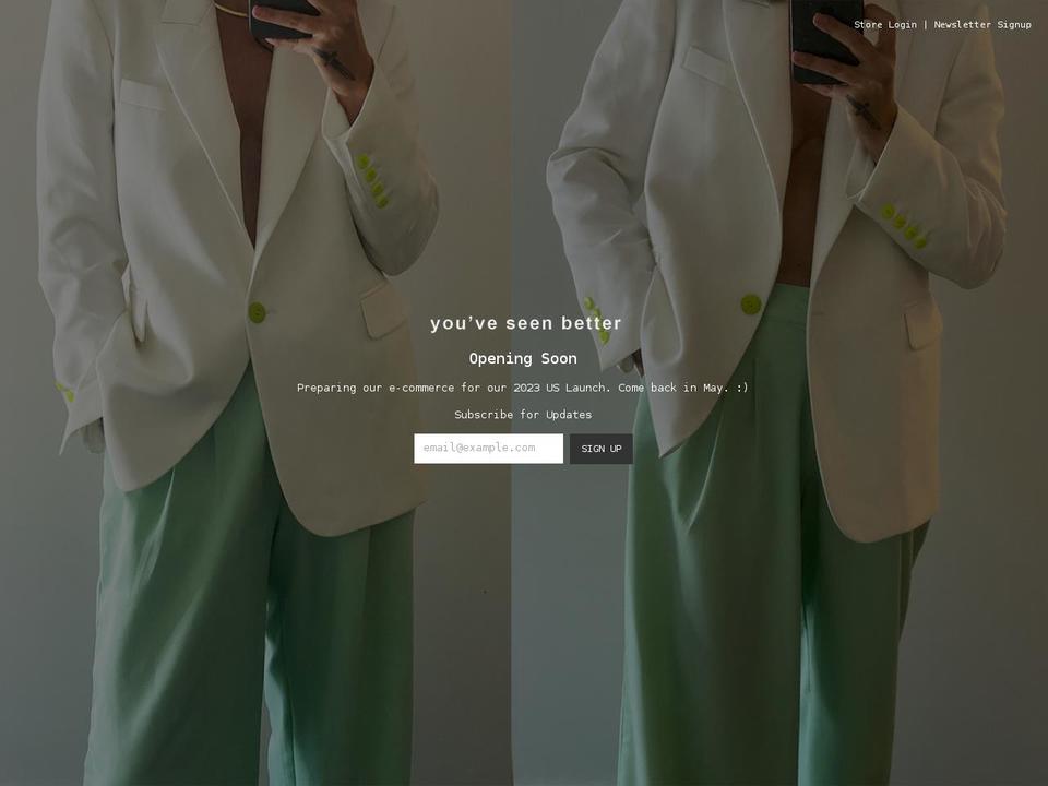 youveseenbetter.com shopify website screenshot