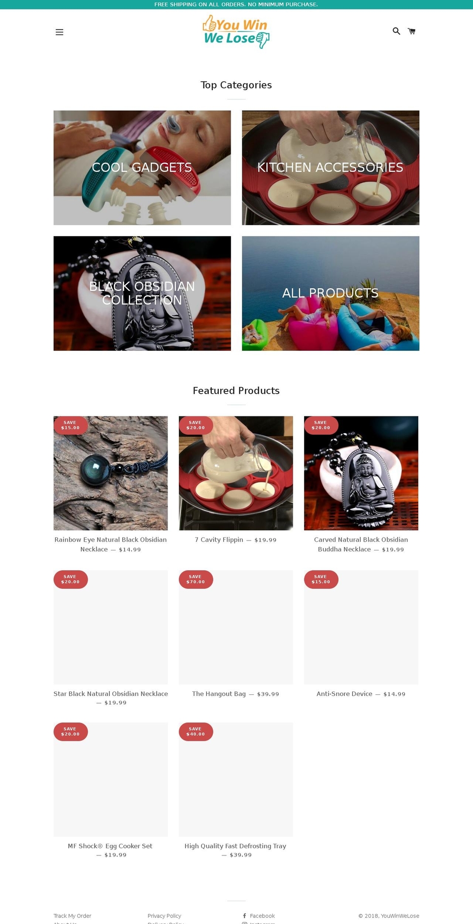 youwinwelose.com shopify website screenshot