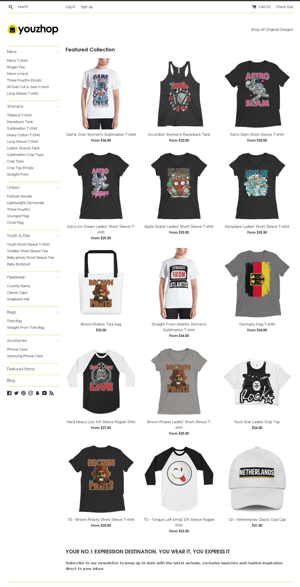 youzhop.com — Shopify storefront screenshot