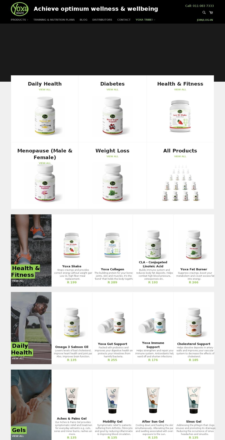 yoxahealth.com — Shopify storefront screenshot
