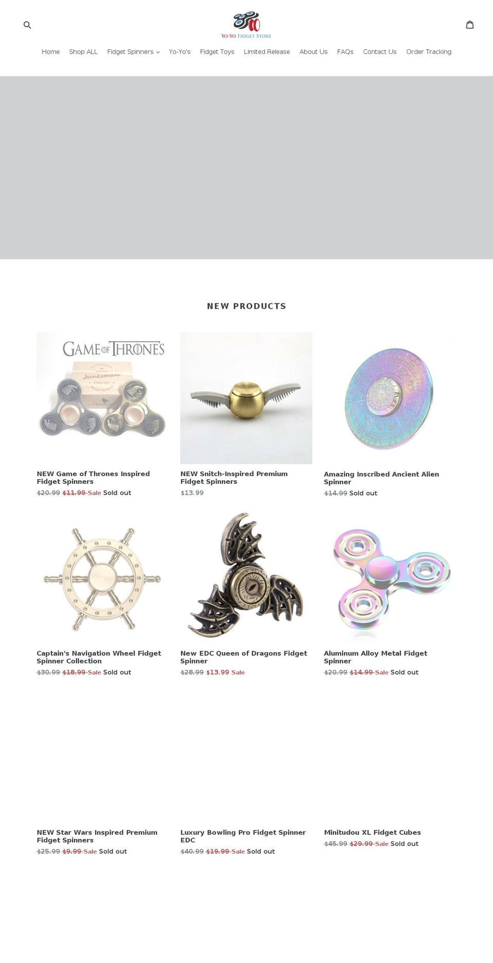 yoyofidgetstore.com — Shopify storefront screenshot