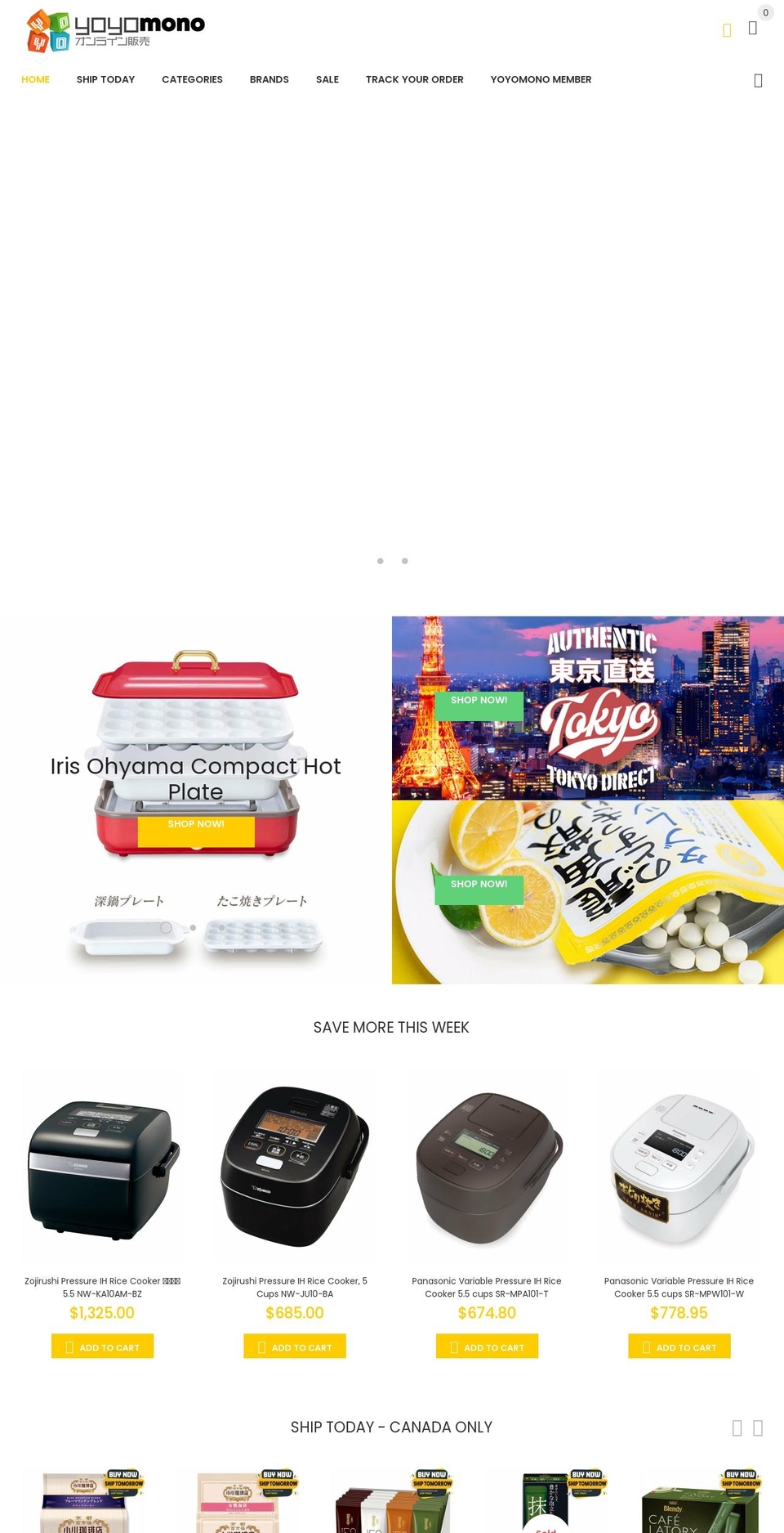 yoyomono.com shopify website screenshot