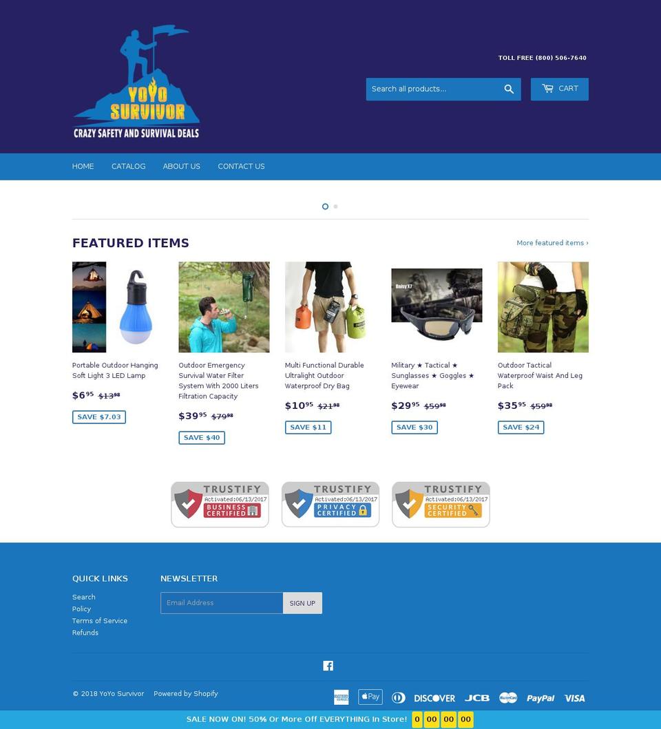 yoyosurvivor.com — Shopify storefront screenshot