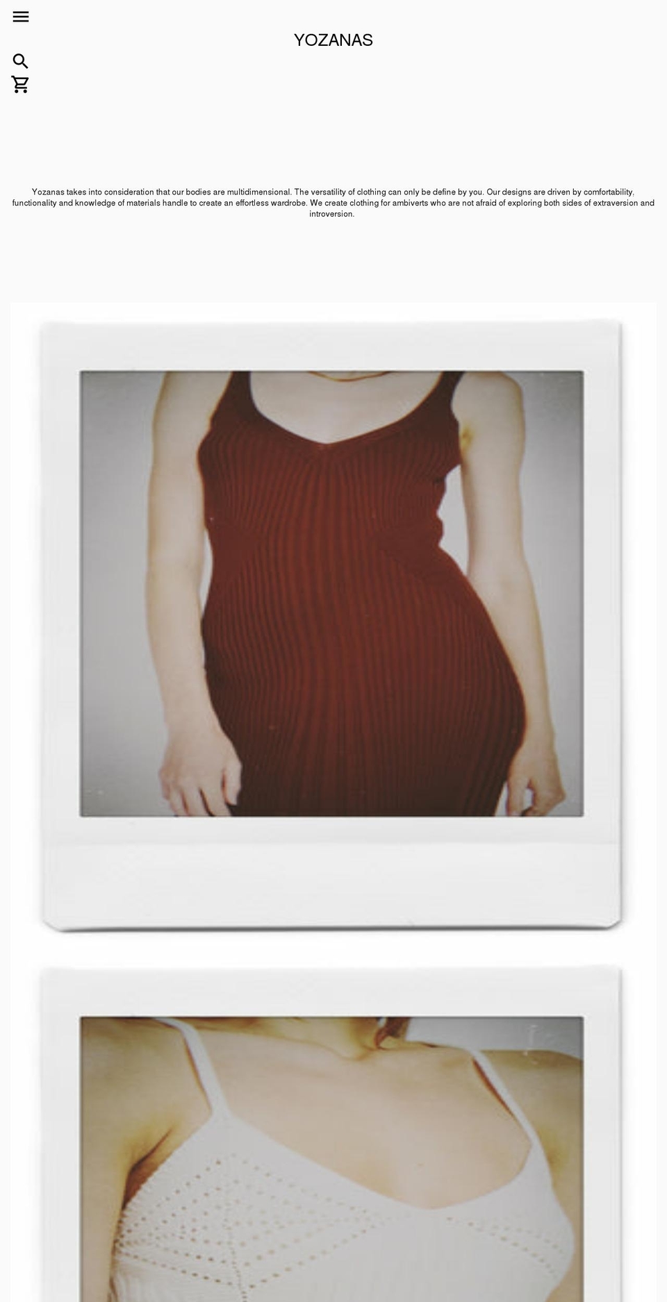 yozanas.com shopify website screenshot