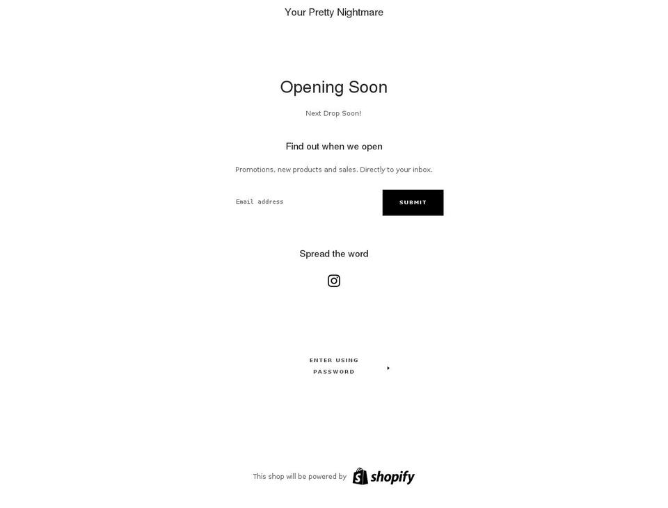 ypnscloset.myshopify.com shopify website screenshot