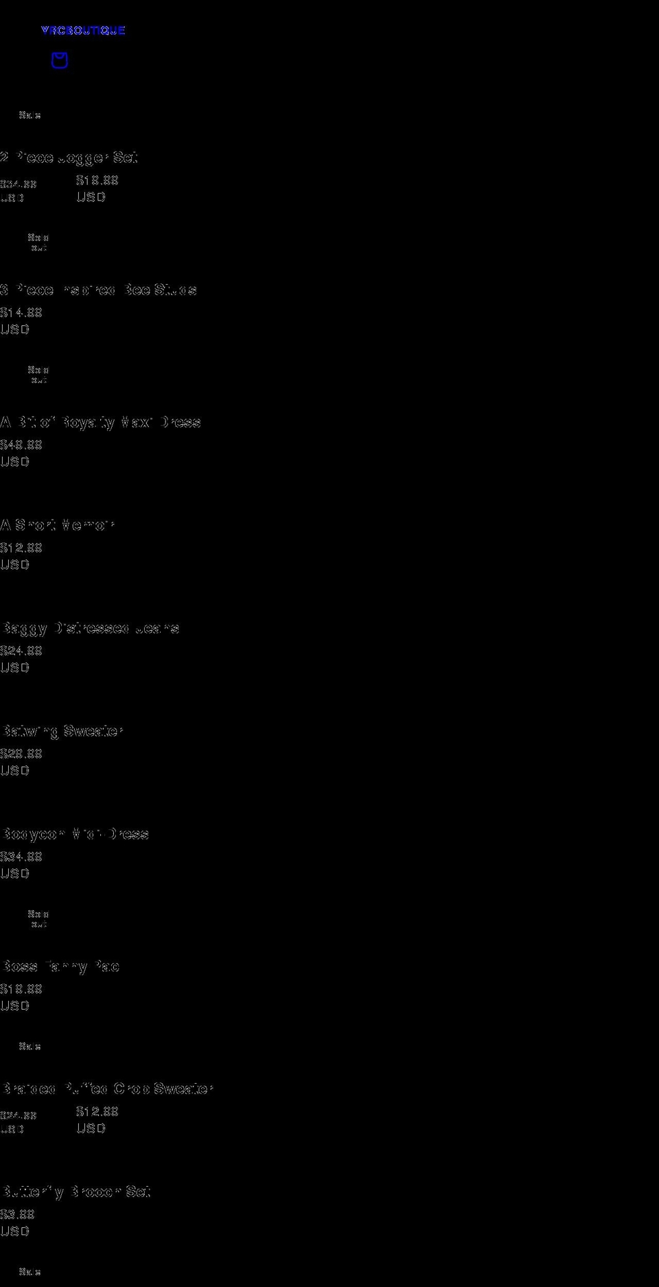 yrcboutique.com shopify website screenshot