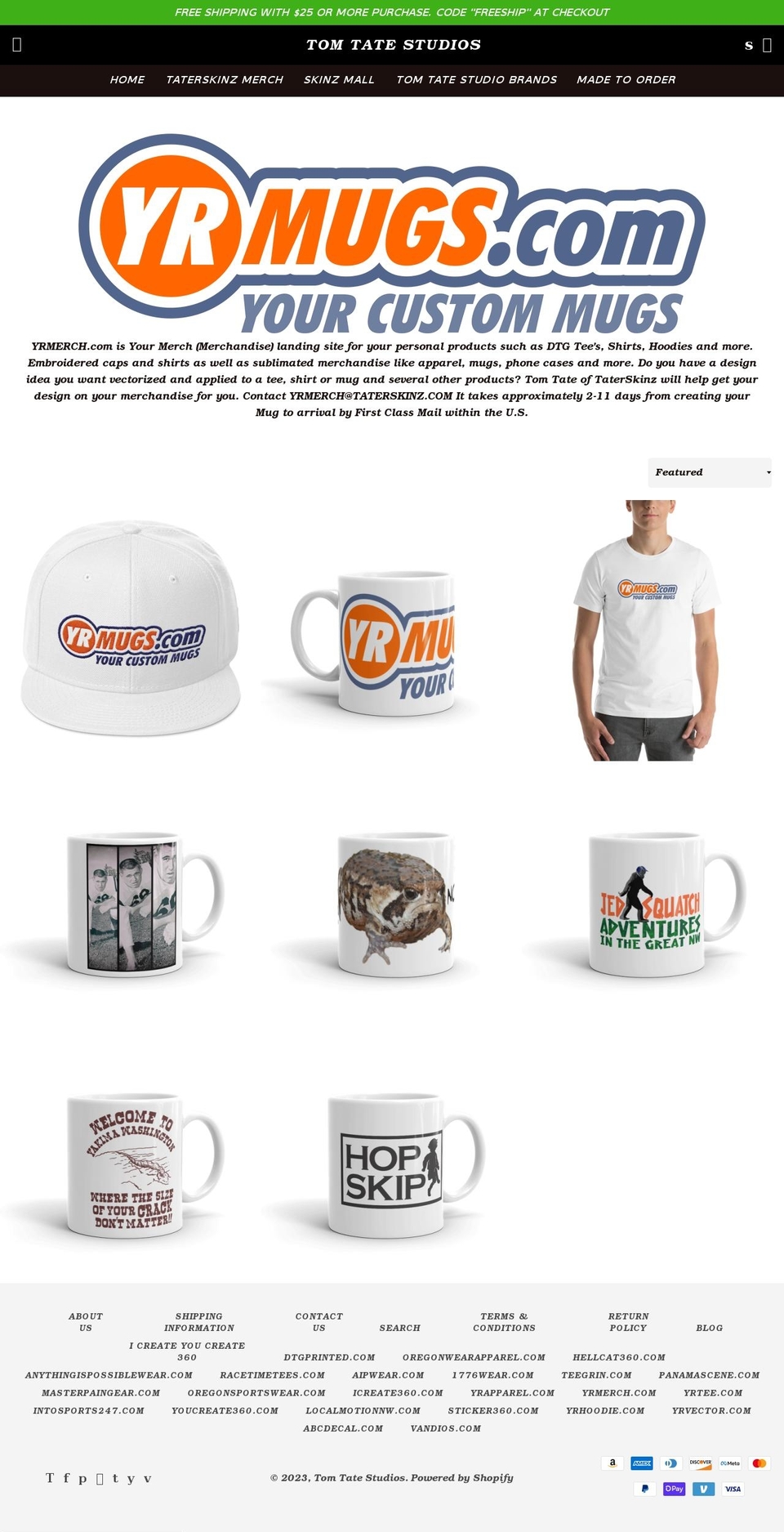 yrmugs.com — Shopify storefront screenshot