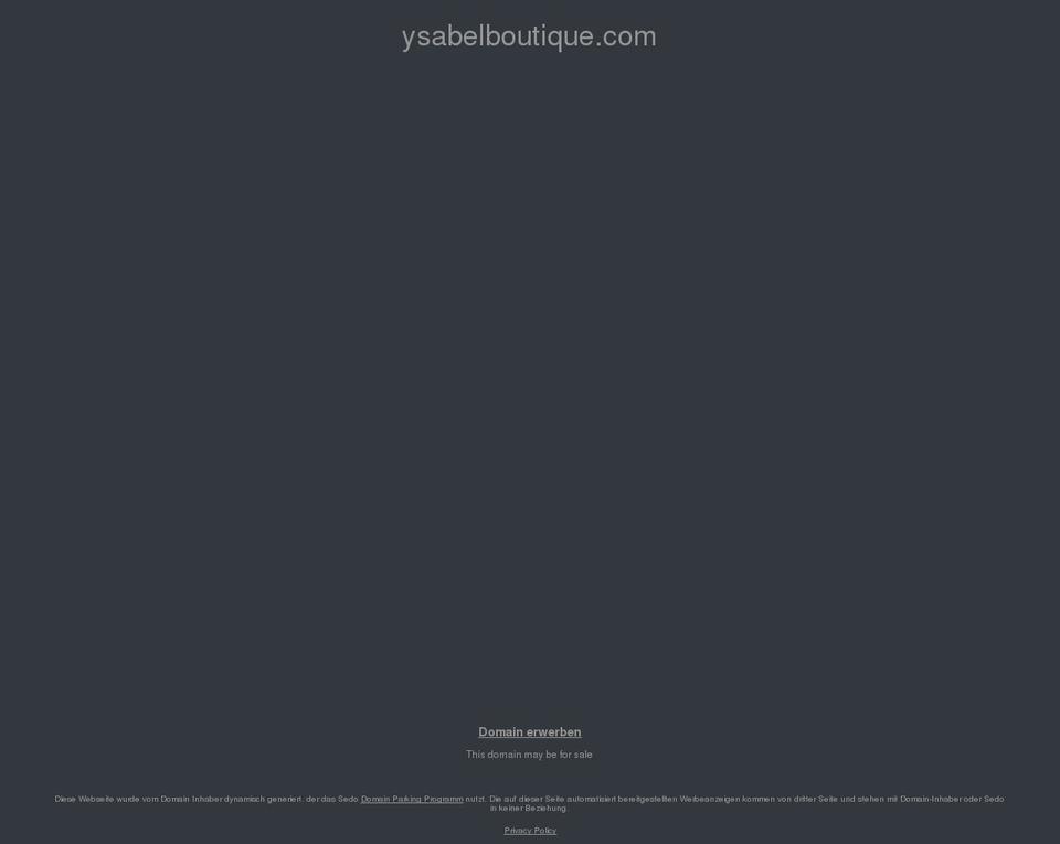 ysabelboutique.com — Shopify storefront screenshot