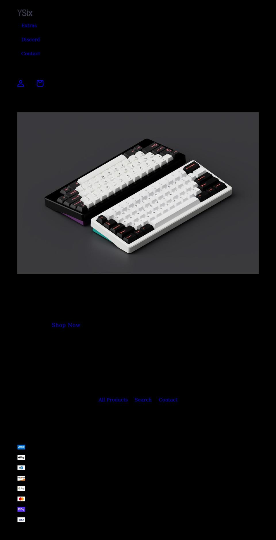 ysix.net shopify website screenshot
