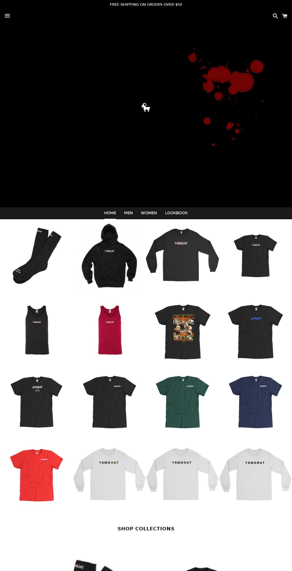 ysmgoat.store shopify website screenshot