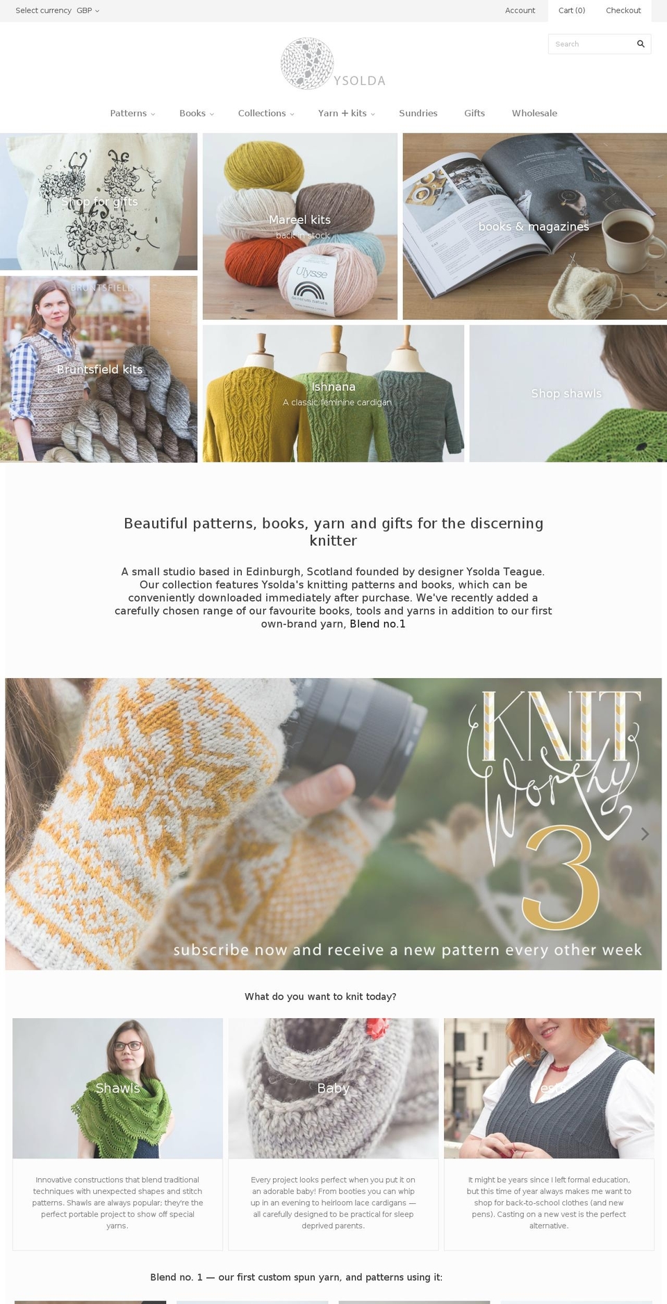 ysolda.com shopify website screenshot