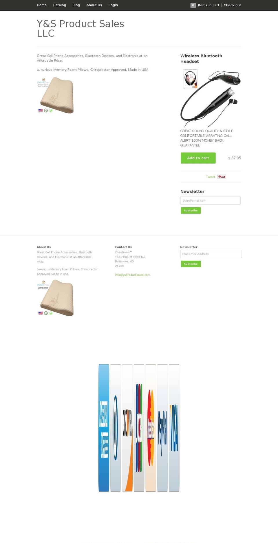 ysproductsales.com shopify website screenshot