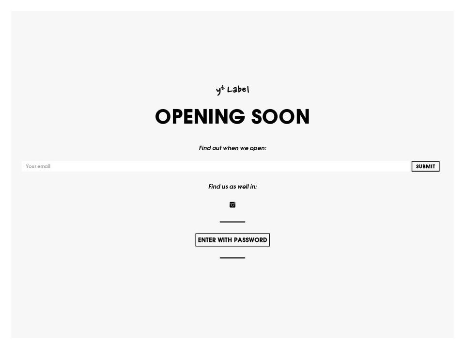 yt-label.co shopify website screenshot