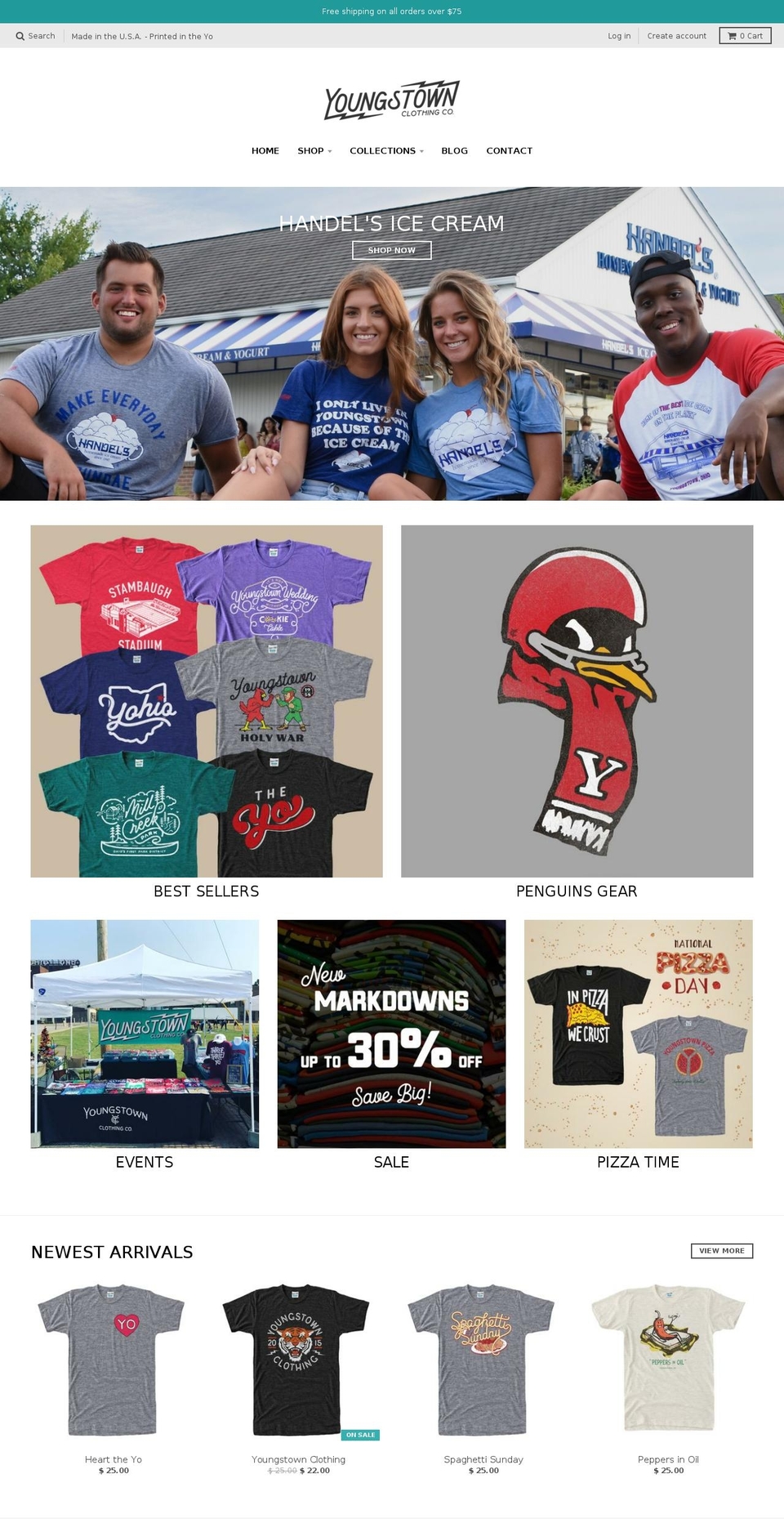 ytownclothing.com — Shopify storefront screenshot