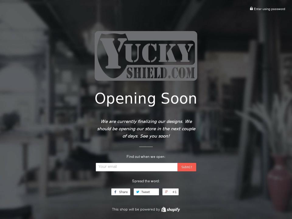 yuckyshield.com — Shopify storefront screenshot