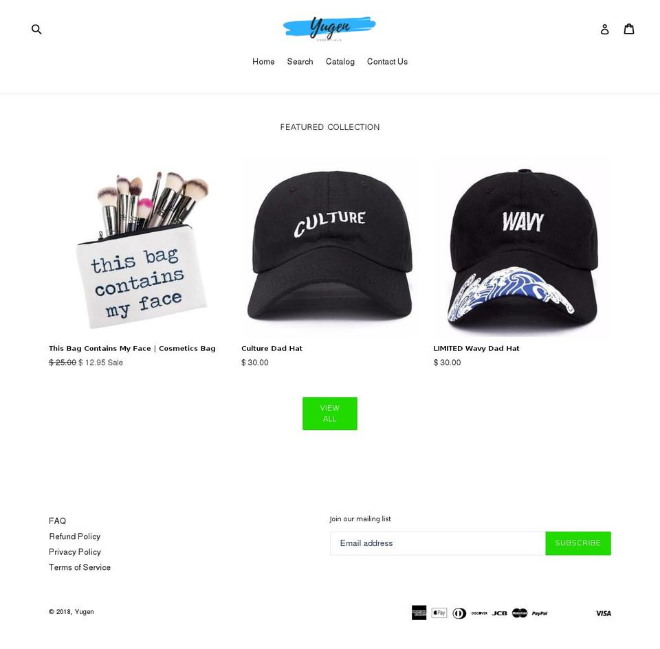 yugenco.com — Shopify storefront screenshot