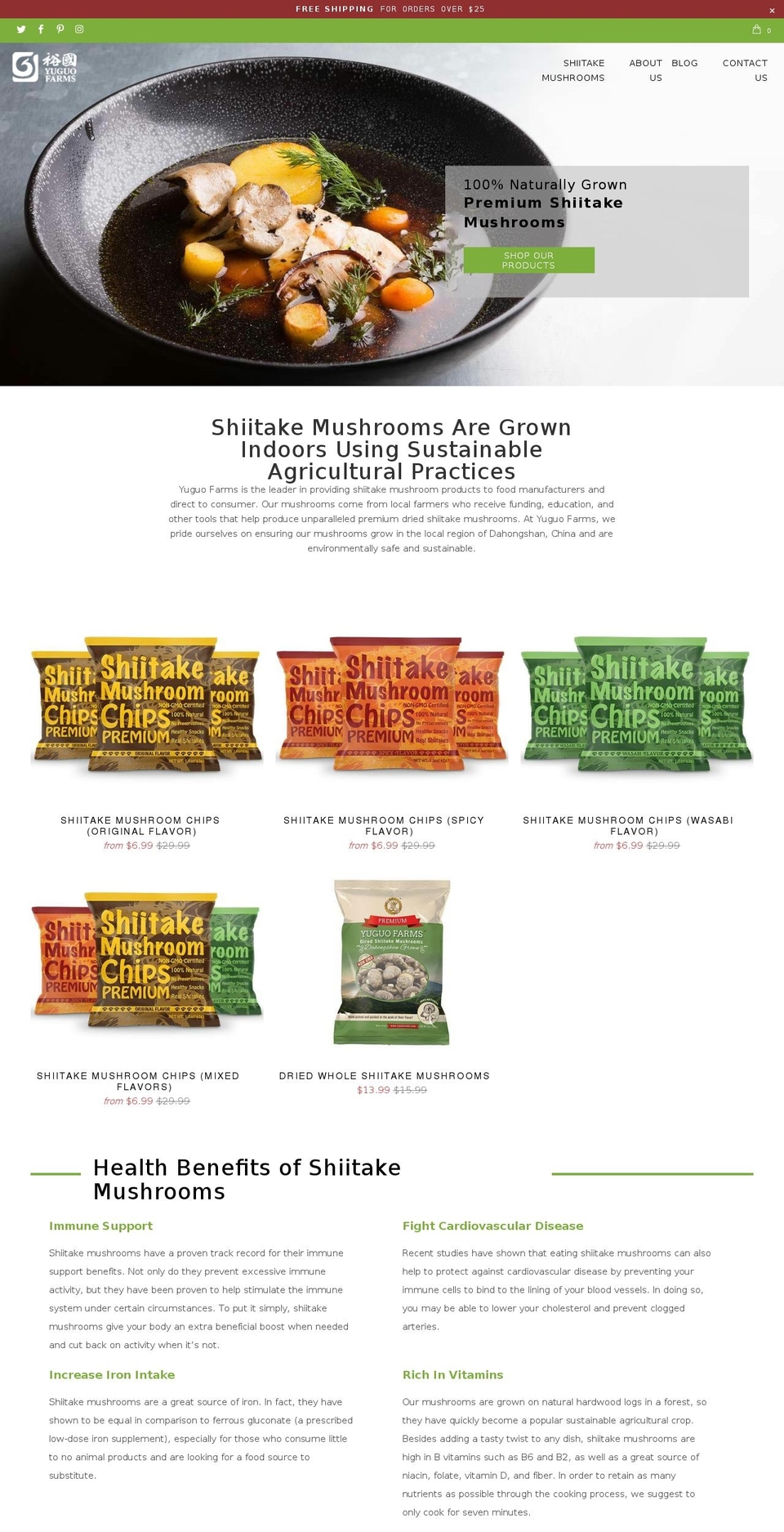 yuguofarms.com shopify website screenshot