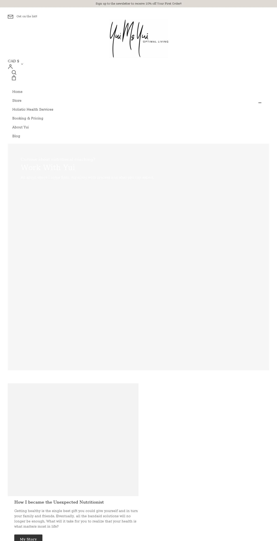 yuimsyui.com shopify website screenshot