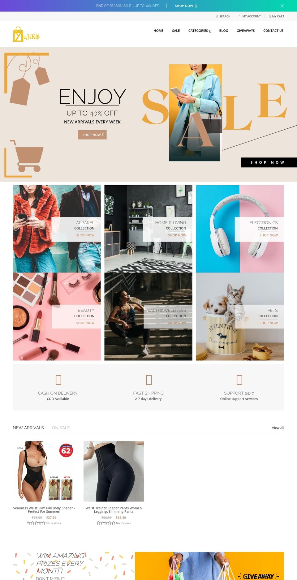 General store premier theme Shopify theme site example yujiko.com