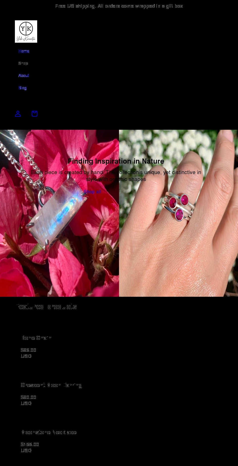yukikuramitsu.com shopify website screenshot