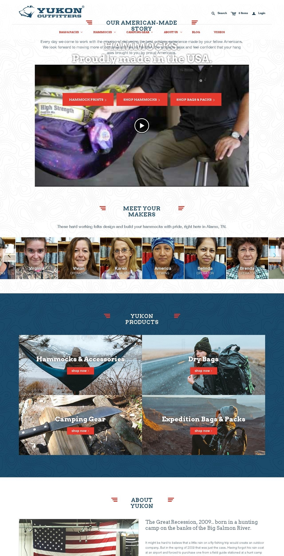 yukon-outfitters.com shopify website screenshot