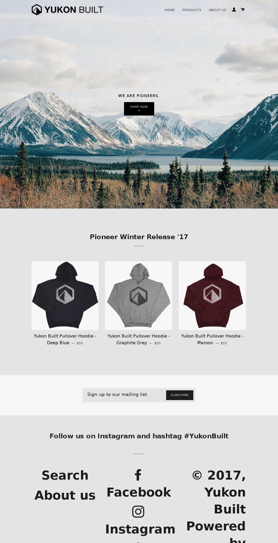 yukonbuilt.com shopify website screenshot