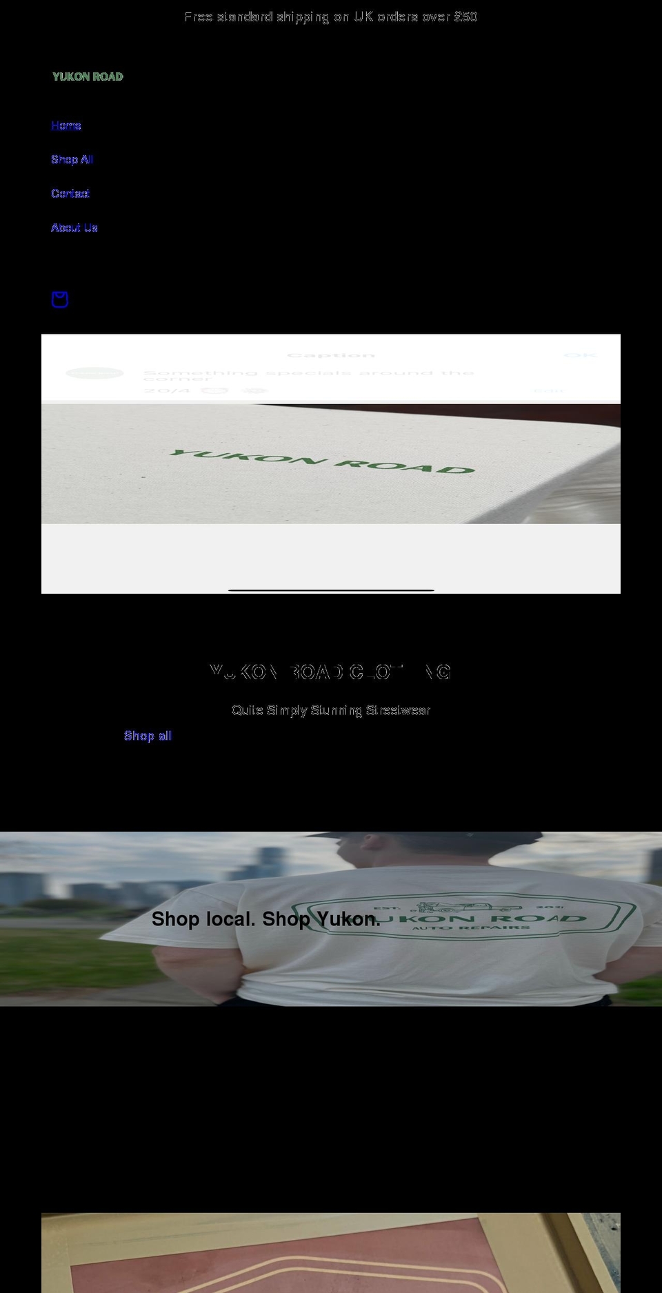 yukonroad.co.uk shopify website screenshot