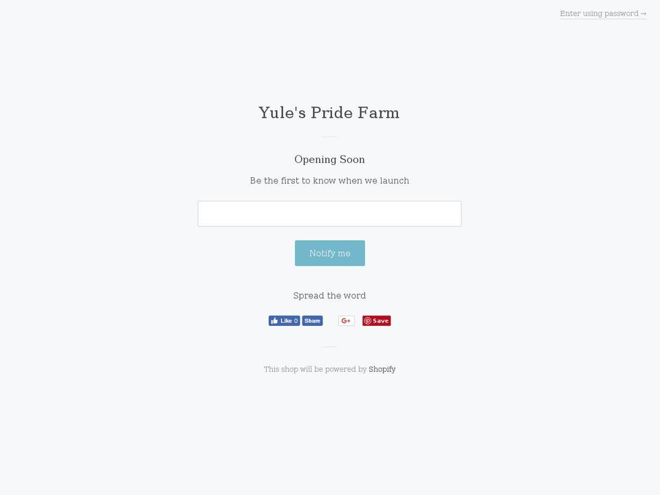 yulespridefarm.com — Shopify storefront screenshot