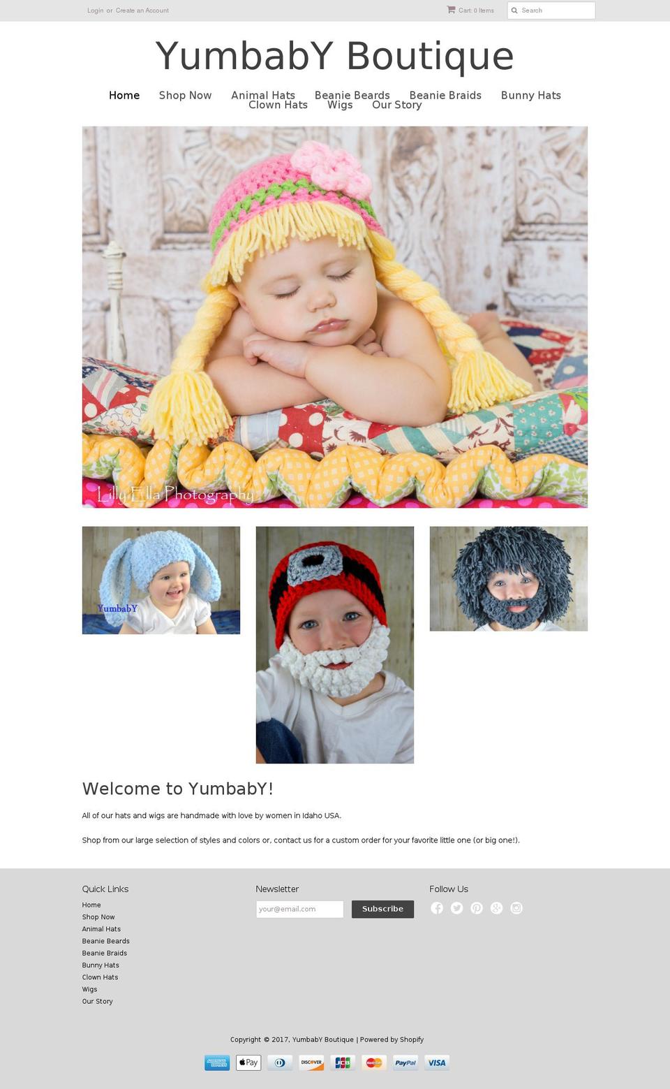 yumbabyboutique.com shopify website screenshot