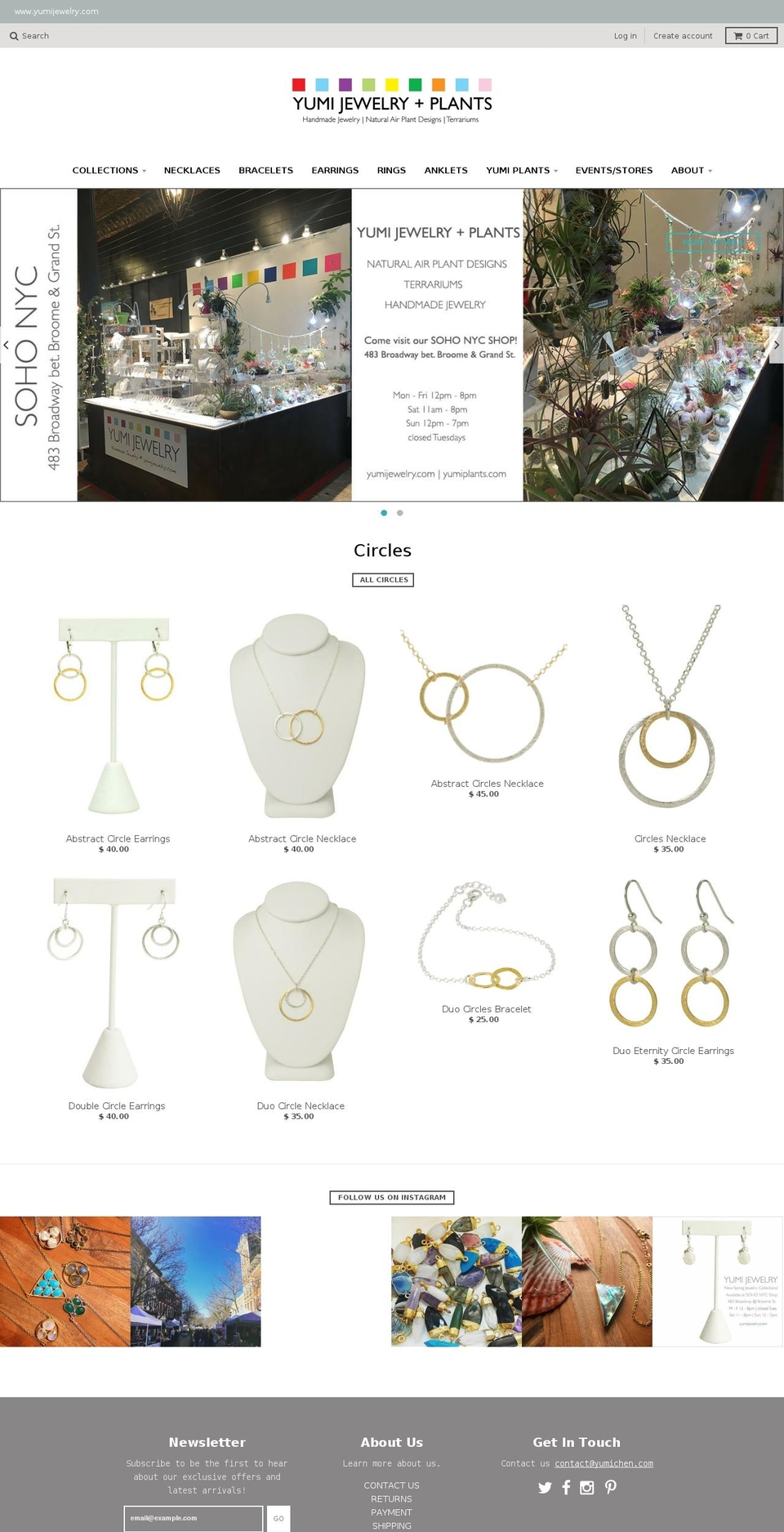 yumijewelry.com shopify website screenshot