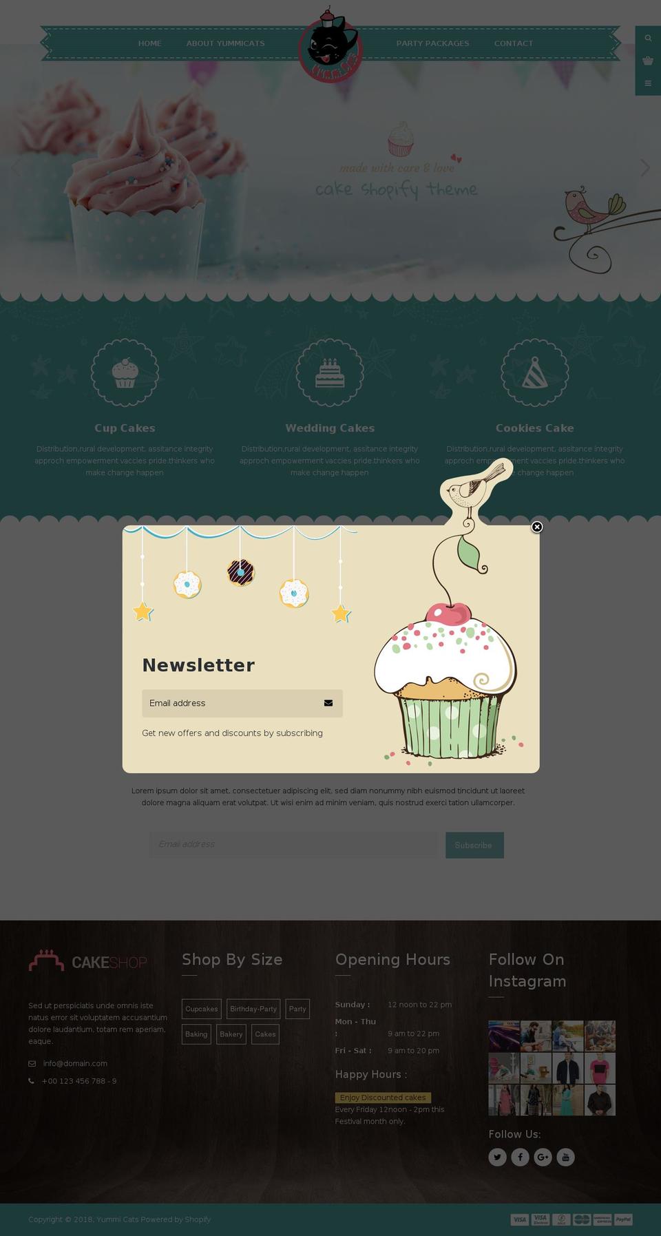 Yummi Cats Shopify theme site example yummicats.com