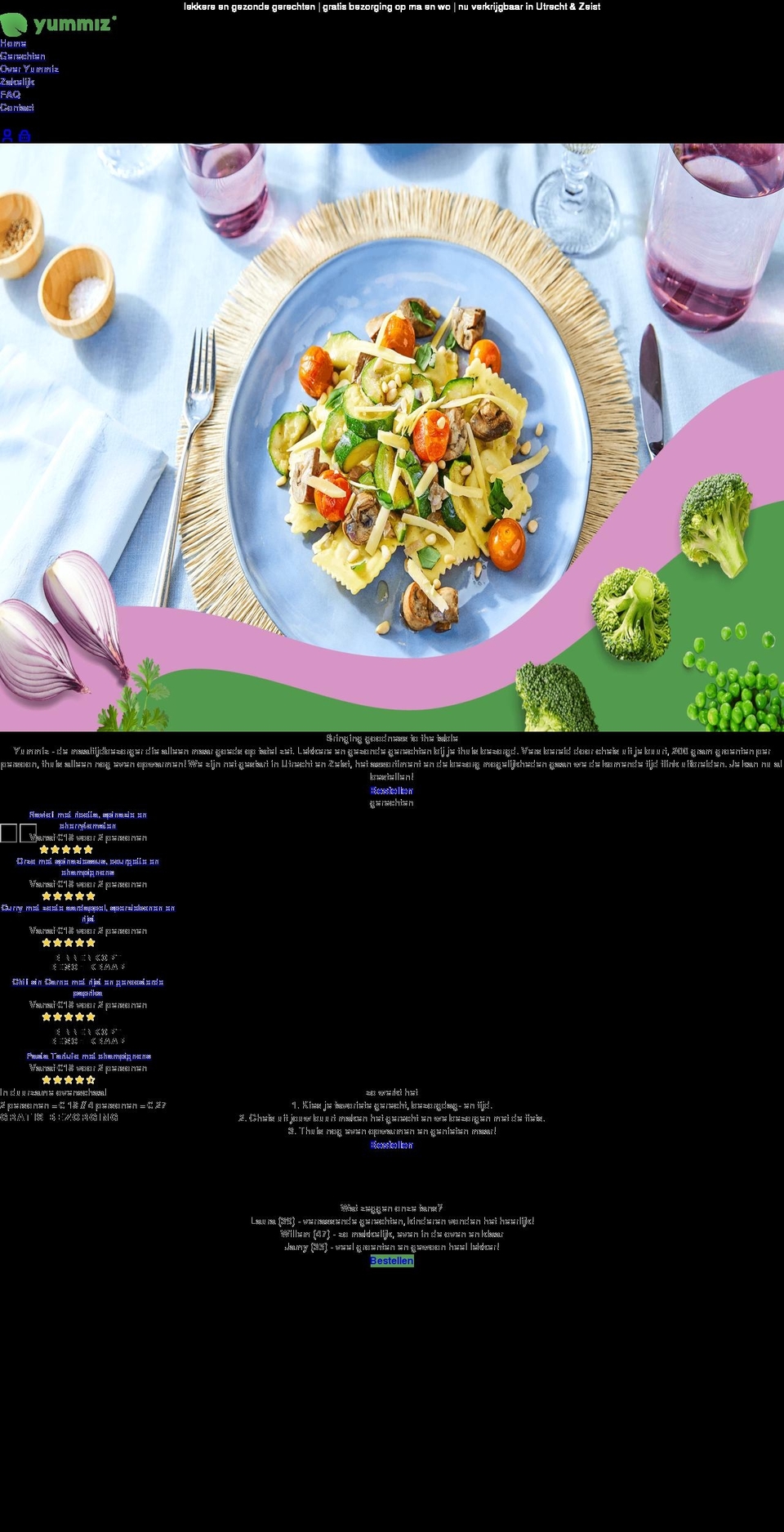 Whisk Shopify theme site example yummiz.com