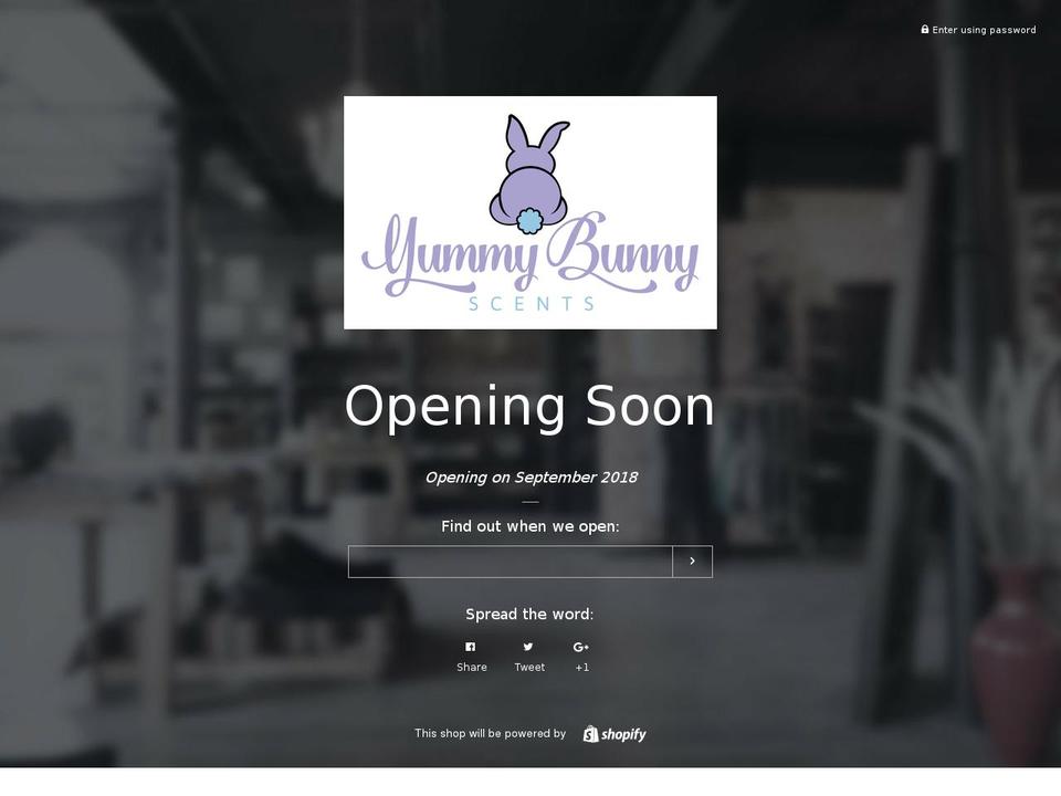yummybunnyscents.com shopify website screenshot