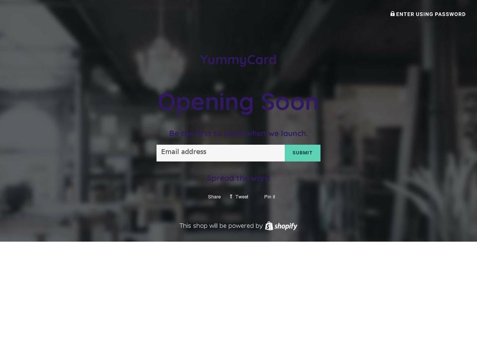 yummycard.co.uk shopify website screenshot