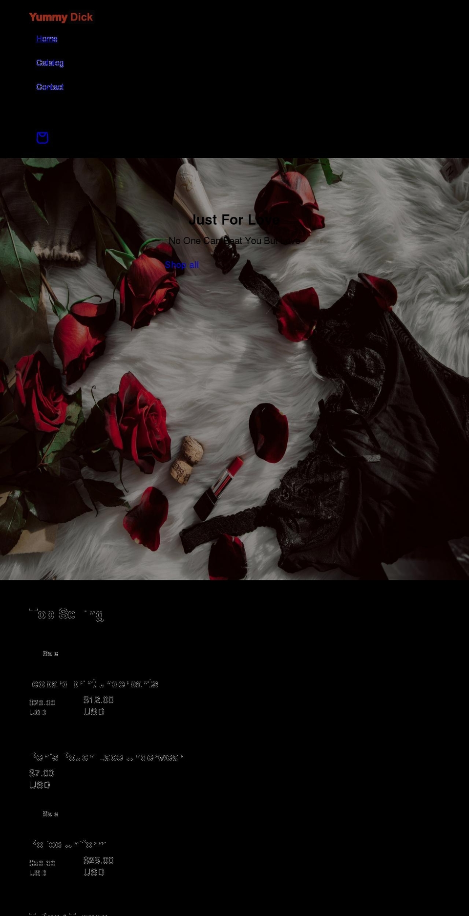 yummydick.com shopify website screenshot