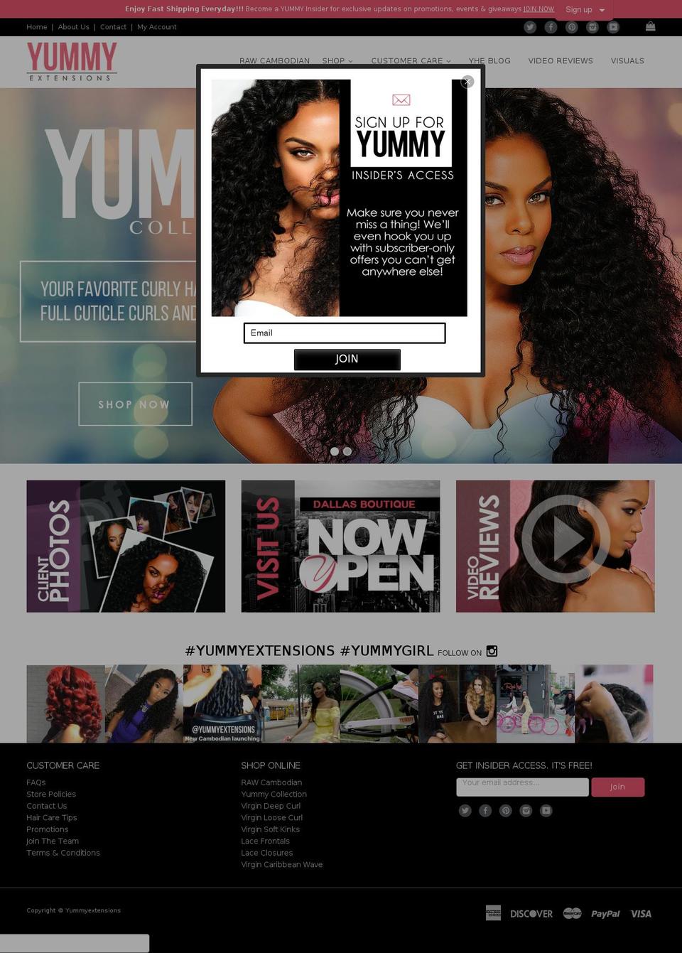 yummyextensions.com shopify website screenshot