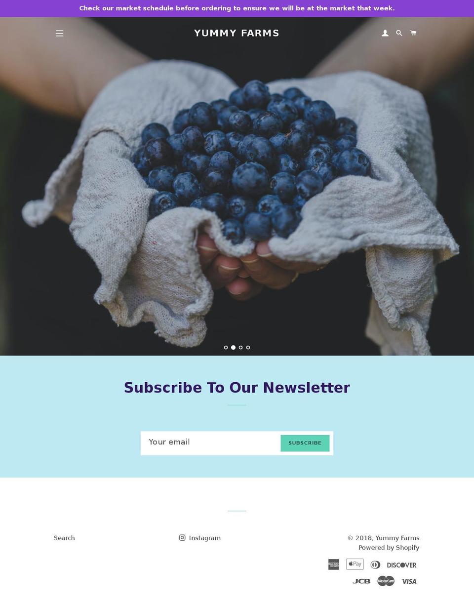 yummyfarms.com — Shopify storefront screenshot