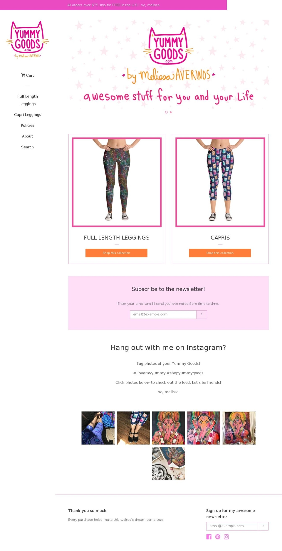 yummygoods.com — Shopify storefront screenshot