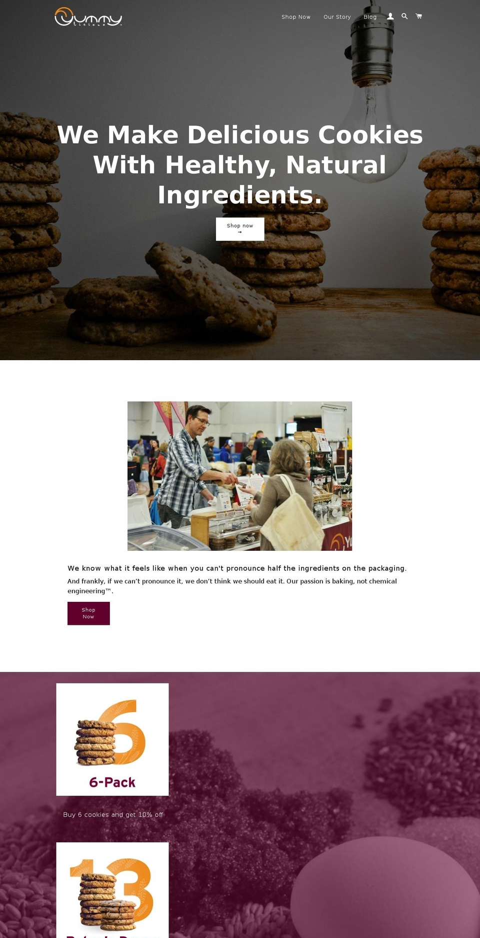 yummyliciouscookiecompany.com — Shopify storefront screenshot