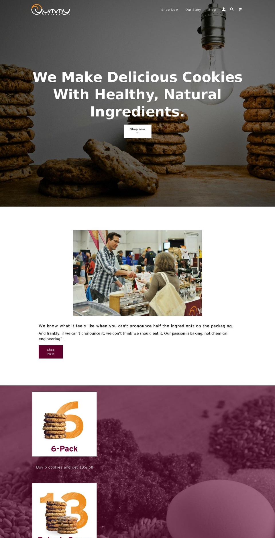 yummyliciouscookies.com shopify website screenshot