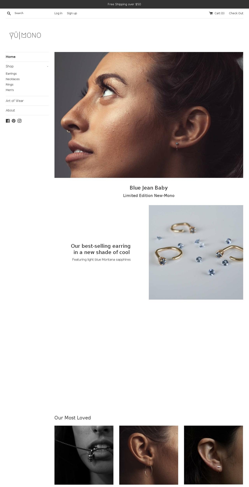 yumonodesign.com shopify website screenshot
