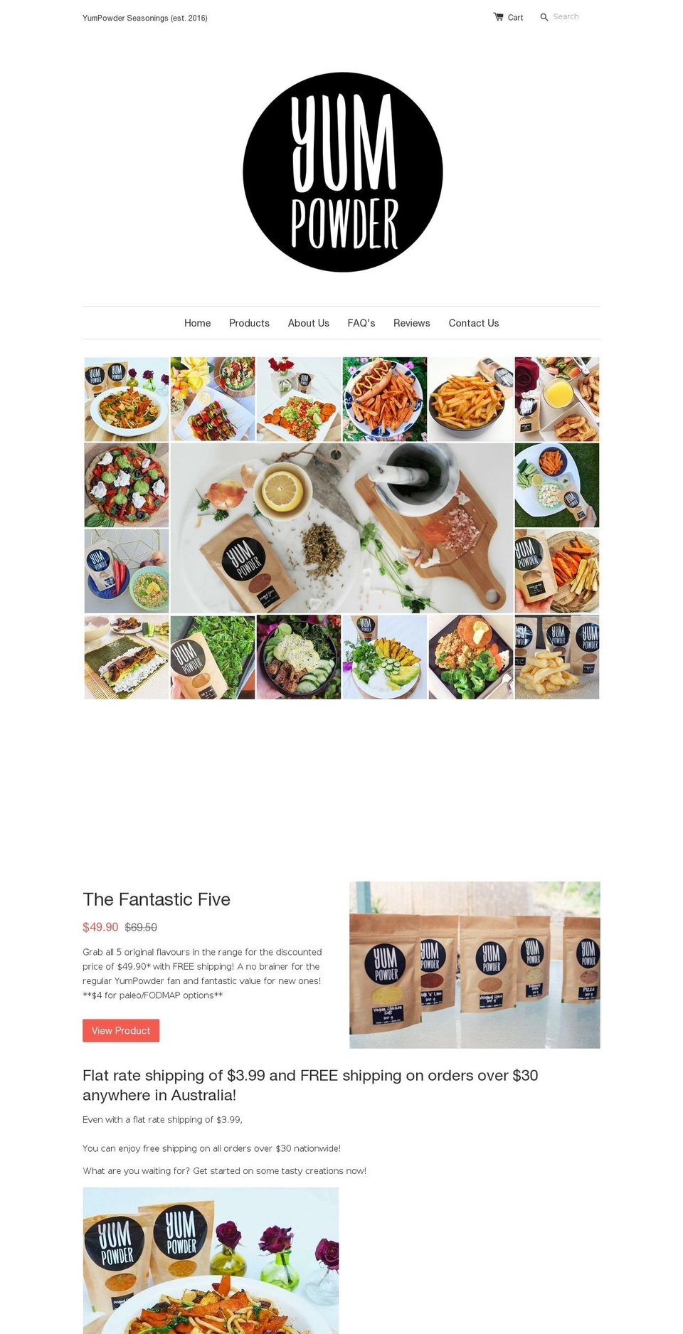 yumpowder.com shopify website screenshot