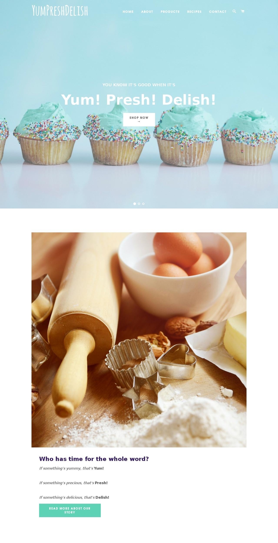 yumpreshdelish.com — Shopify storefront screenshot