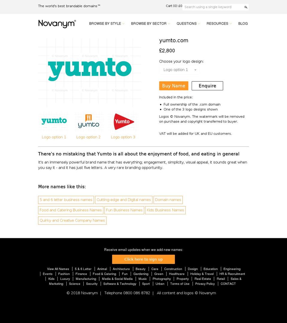 yumto.com — Shopify storefront screenshot