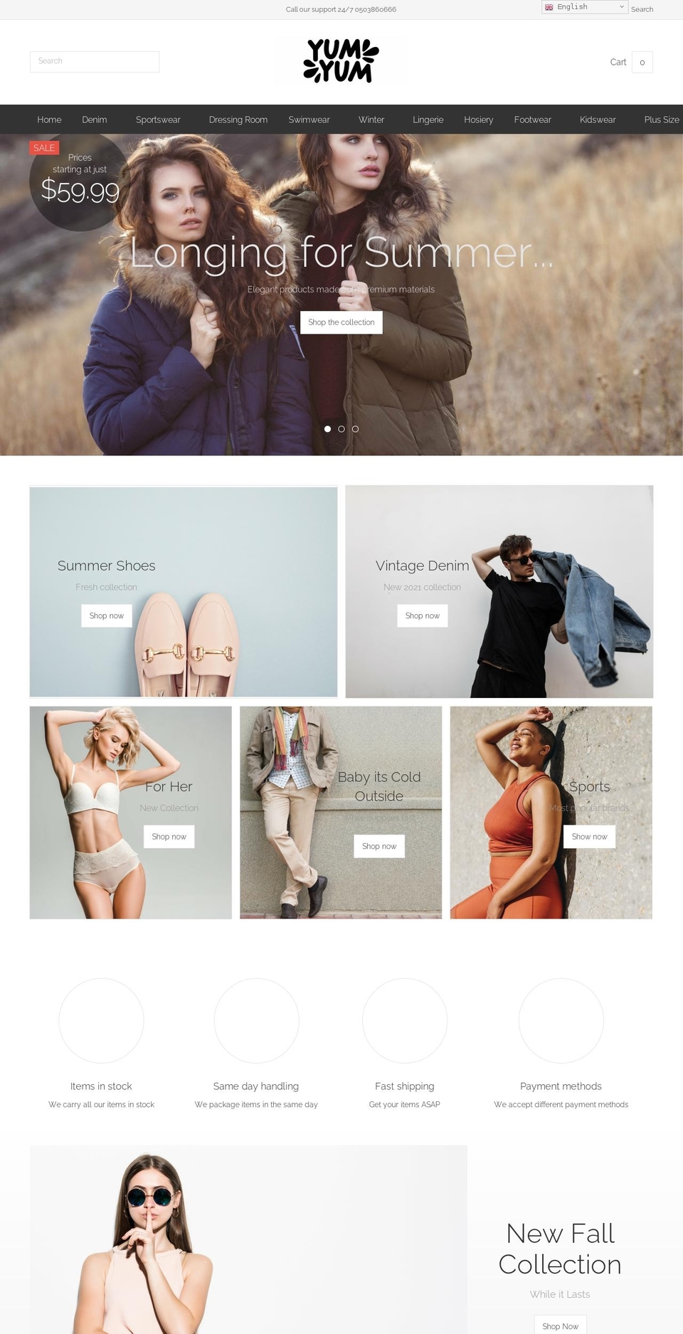 polaris Shopify theme site example yumyumfashion.com