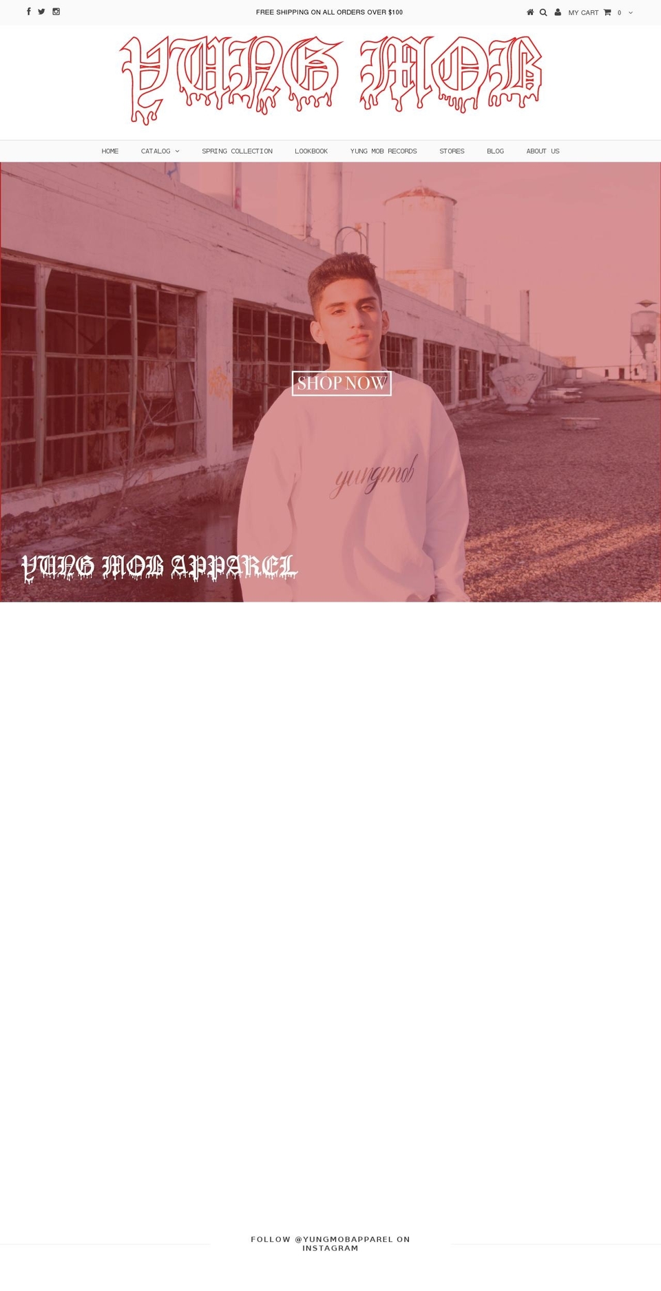yungmob.com shopify website screenshot