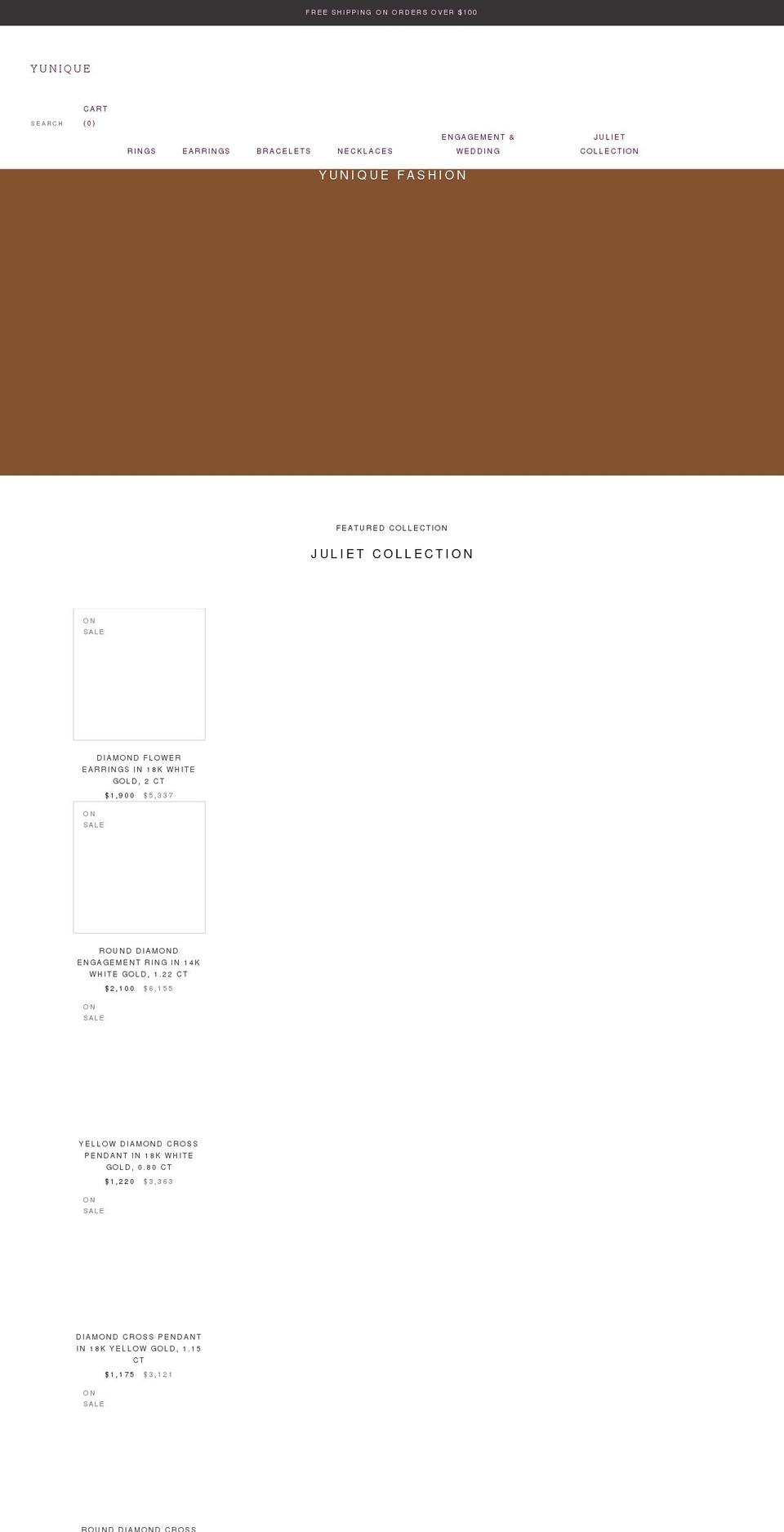 yuniquefashion.com shopify website screenshot